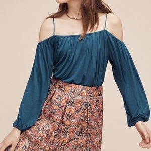 Anthropologie Taven Open-Shoulder Top